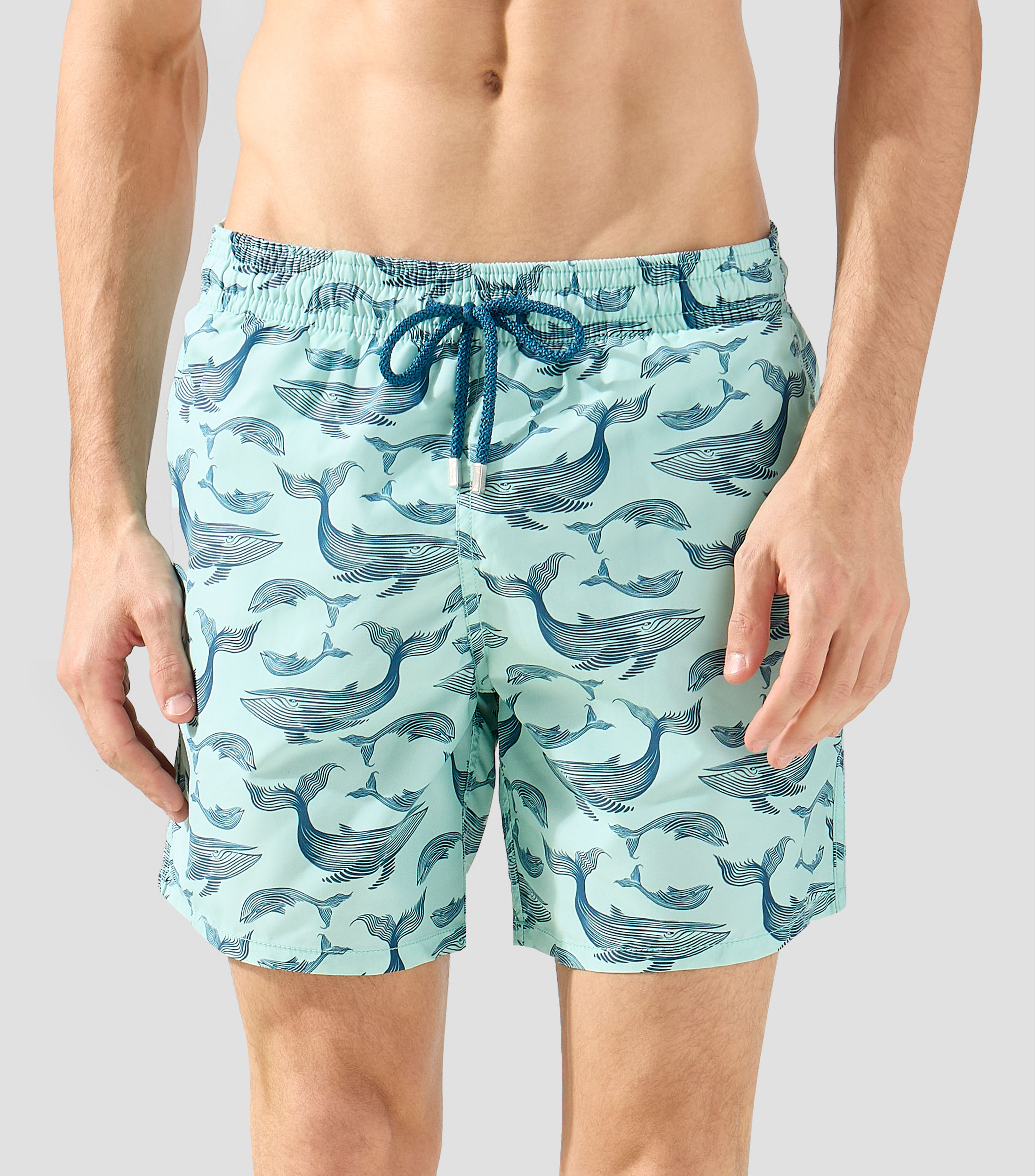 Traje de baño corto estampado Hombre